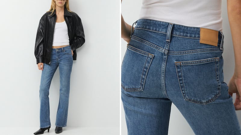 A model wearing Slim Lo-Rise Bootcut Jean.
