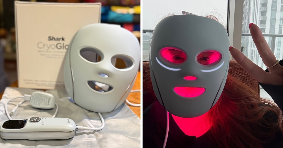 Sharp Mask Shark Cryoglow Cooling LED Face Mask Review