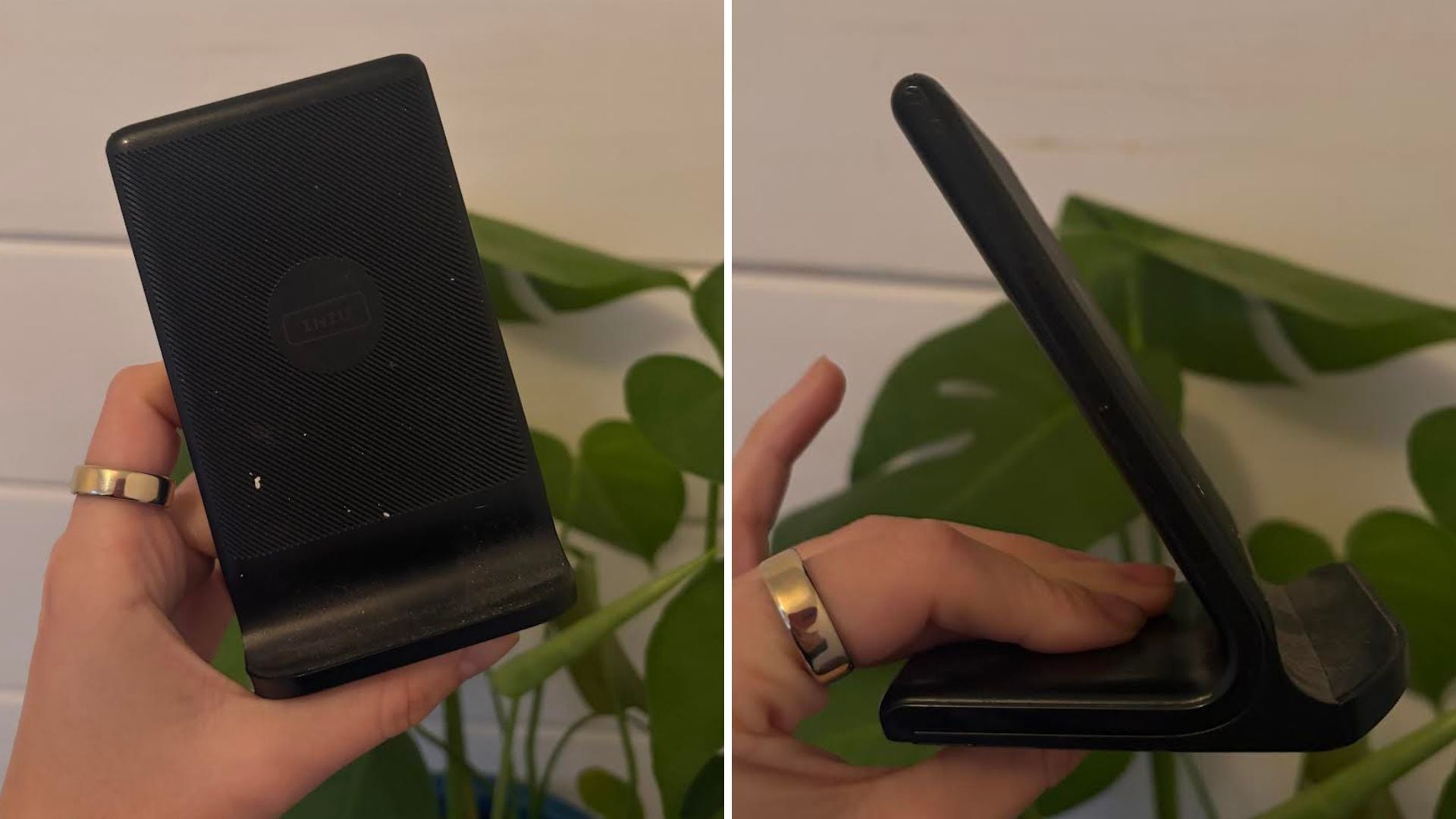 Alice holding the INIU Wireless Charger