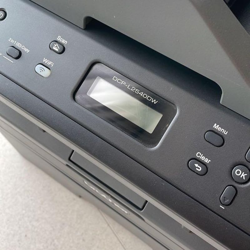 the control panel on the printer