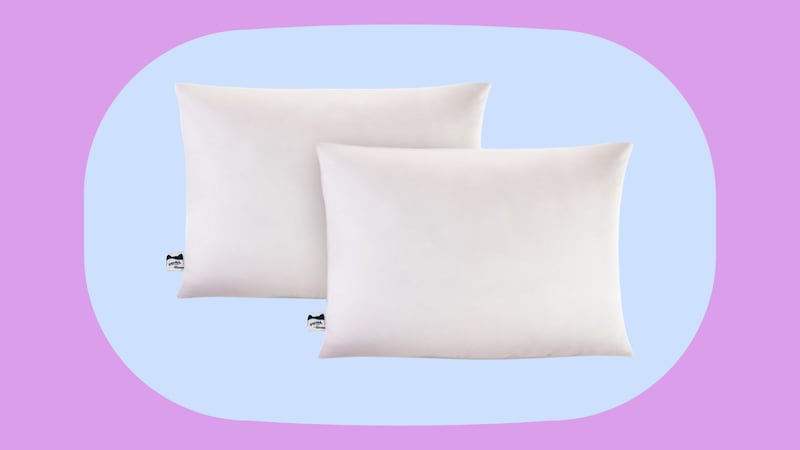 the pillows with a bright and colourful background