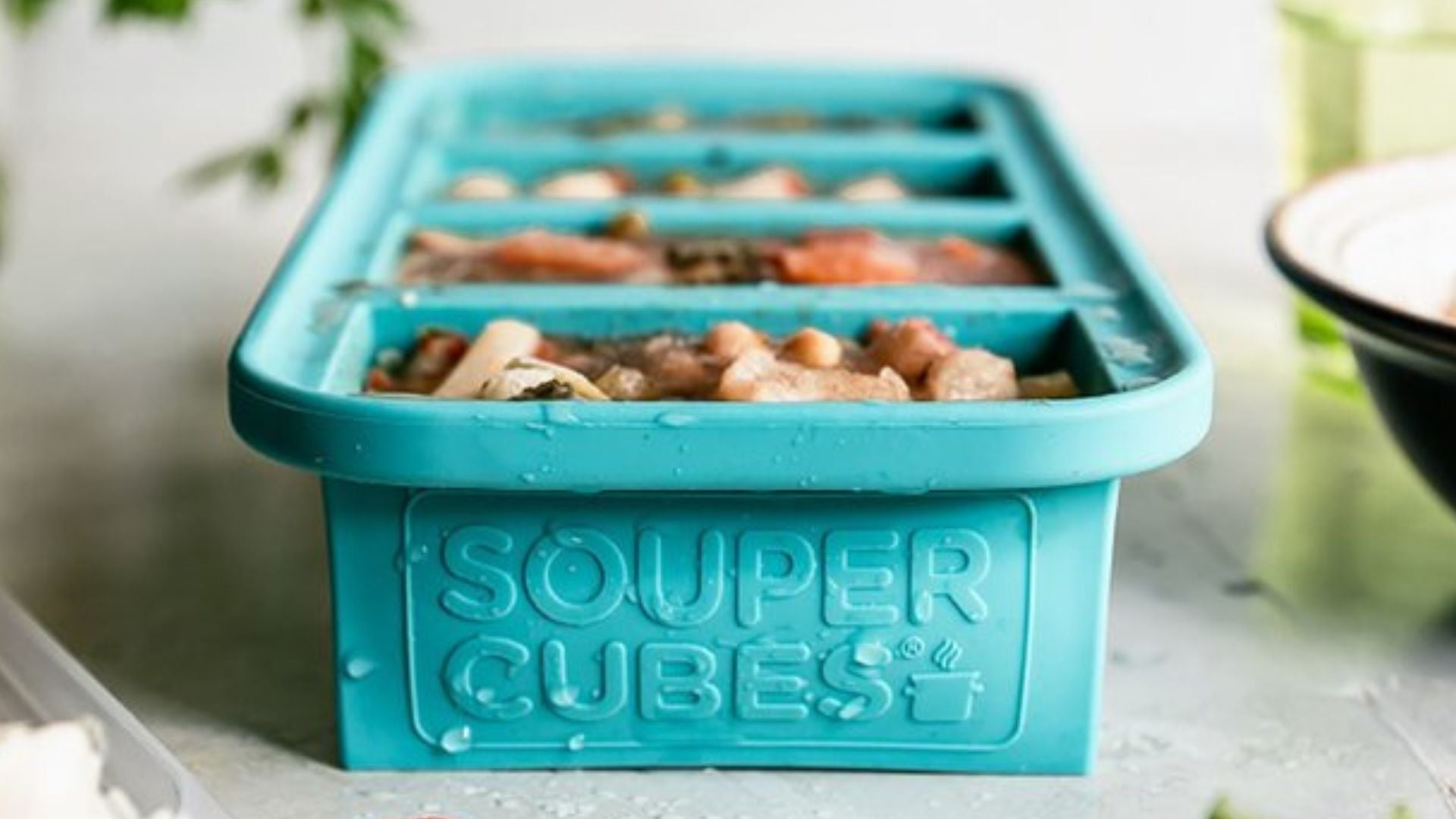 a souper cubes container on a kitchen counter