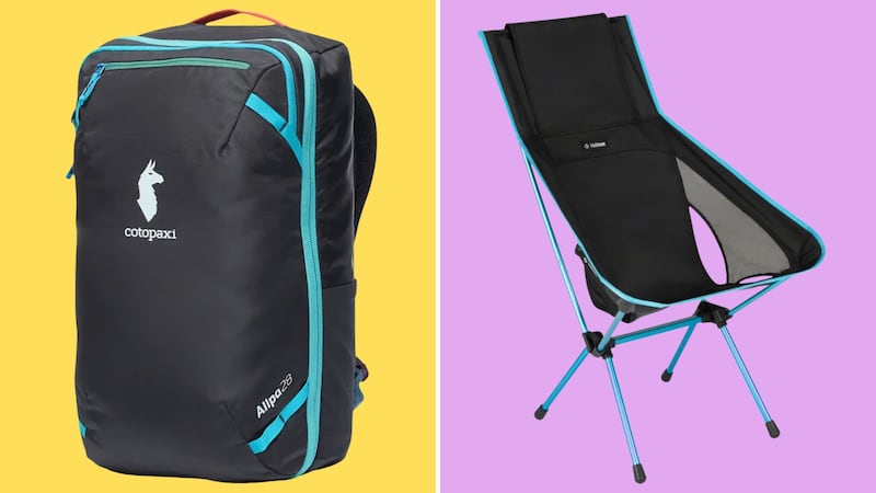 A Cotopaxi bag and a Helinox chair.